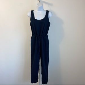 Drew Anthropologie Navy Blue Jumpsuit Sleeveless Casual Ankle Jogger Small